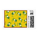 Bear and Green Tractor Baby Shower Postage stamp