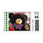 bear and quilt for zazzle stamp
