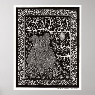 Bear and the Missing Bees Poster by elihelman