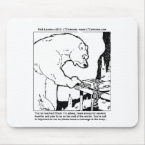 Bear Answering Machine Funny Gifts Tees Cards Etc mousepads