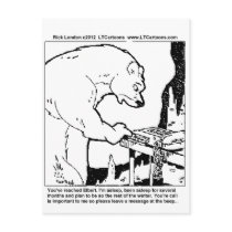 Bear Answering Machine Funny Gifts Tees Cards Etc postcards