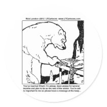 Bear Answering Machine Funny Gifts Tees Cards Etc stickers