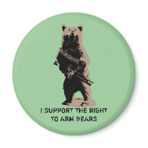 Bear arms Grizzly Bear Fridge Magnet