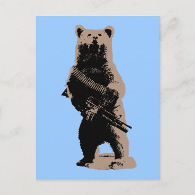 Bear arms Grizzly Bear Post Card