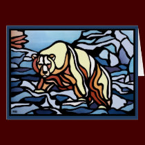 Bear Art Cards Blank Tribal Bear Art Cards Custom cards