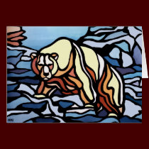 Bear Art Cards Blank Tribal Bear Art Cards Custom cards