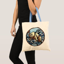 Bear Art Tote Bag Wildlife Art Shopping Bag