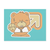 Bear Basketball Tshirts and Gifts postcards by HotGraphicTshirts Bear Basketball Tshirts and Gifts postcards