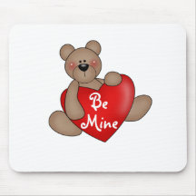 Bear Be Mine Valentine Tshirts and Gifts Mousepad