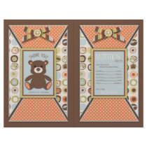Bear Bear Boy Party Favor Wrapper Flyers