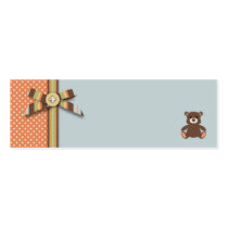 Bear Bear Boy Skinny Gift Tag B Business Card Template