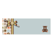 Bear Bear Boy Skinny Gift Tag Business Card Template
