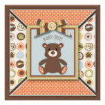 Bear Bear Boy Square Personalized Invites