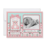 Bear Bear Girl Announcement Card