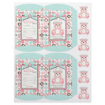 Bear Bear Girl Party Favor Box Template Flyers