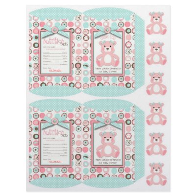 Bear Bear Girl Party Favor Box Template Flyers by LullabyeDreams