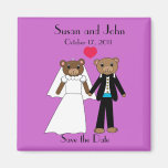 Bear Bride and Groom Save the Date Magnet