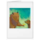 Bear buffalo bird attourney - unique original art card