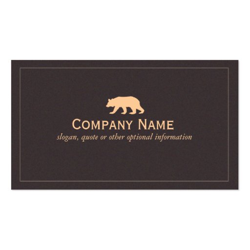 Bear Business Card (front side)