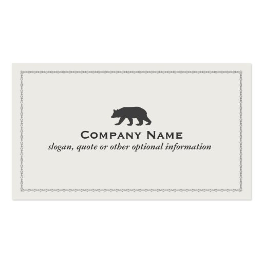 Bear Business Card (front side)