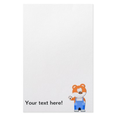 Bear cartoon custom stationery by laly_sb