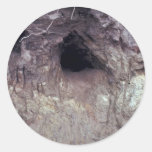 Bear Claw Marks on River Bank Round Sticker