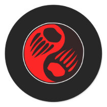 Bear Claw Yin Yang Black stickers