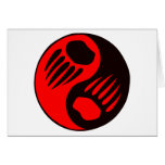 Bear Claw Yin Yang Greeting Card