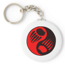 Bear Claw Yin Yang Key Chain