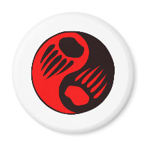 Bear Claw Yin Yang Refrigerator Magnets