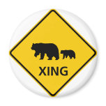 Bear Crossing Highway Sign Magnets
