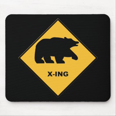 Bear Crossing Mousepad by BearOnTheMountain