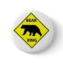 Bear Crossing Sign with Bear buttons by tracker8459 Bear Crossing Sign with Bear buttons
