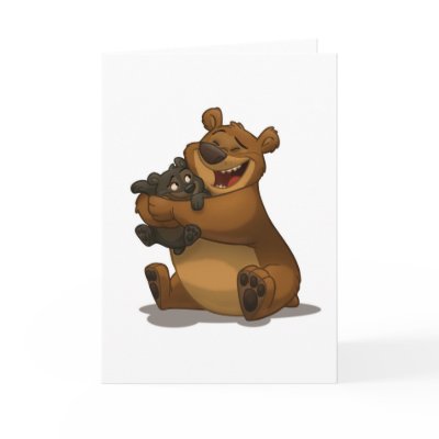 Bear & Cub Card (Blank Inside) by stlewis75