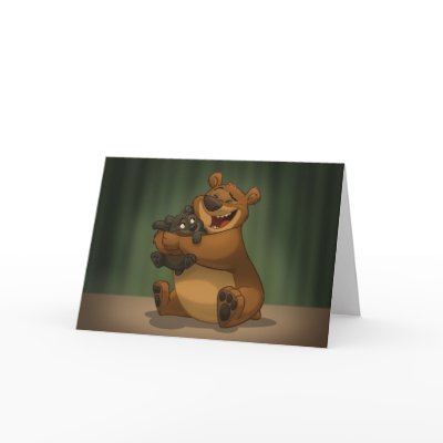 Bear & Cub Card (Blank Inside) by stlewis75