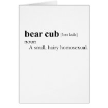 BEAR CUB (definition) Greeting Cards