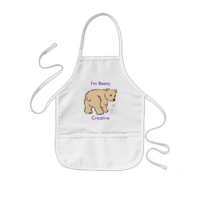 Bear Cub Kids Apron by kidsworld