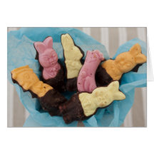 Bear cubs with the chocolate cards