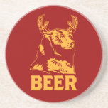 Bear + Deer = Beer Beverage Coasters