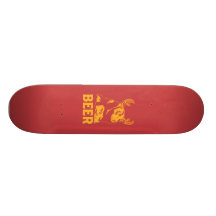 Bear + Deer = Beer Custom Skate Board
