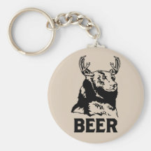 Bear + Deer = Beer Keychains