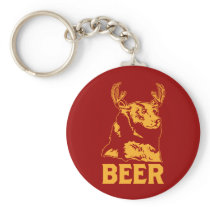 Bear + Deer = Beer keychains