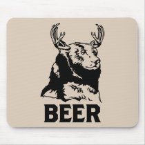 Bear + Deer = Beer mousepads