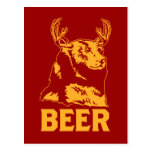 Bear + Deer = Beer Post Card