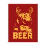Bear + Deer = Beer Post Card