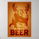 Bear + Deer = Beer Print