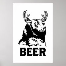 Bear + Deer = Beer Print