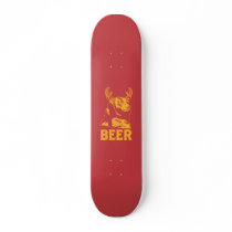 Bear + Deer = Beer Custom Skate Board