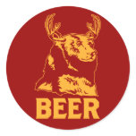 Bear + Deer = Beer Sticker