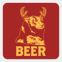 Bear + Deer = Beer Sticker